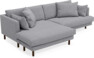 Harper - 4-sits med schäslong XL vänster - Grå