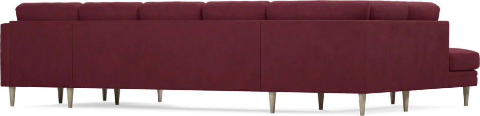 Eden - 3-sits soffa med divan vänster och schäslong höger - Röd