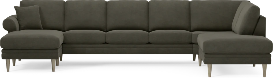 Eden - 3-sits soffa med schäslong vänster och divan höger - Grå