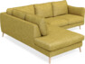 Madison - 2-sits soffa med divan vänster - Gul