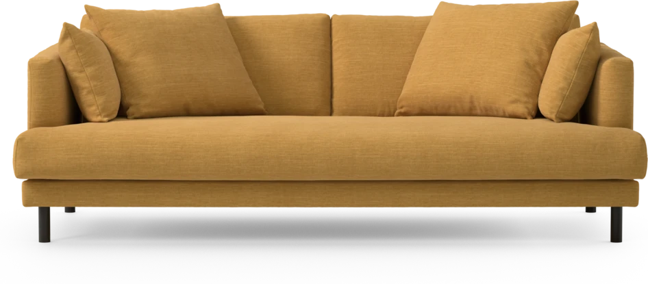 Harper - 3-sits soffa, hel dyna - Gul
