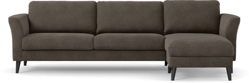 Bridge - 3-sits soffa med schäslong höger - Gul