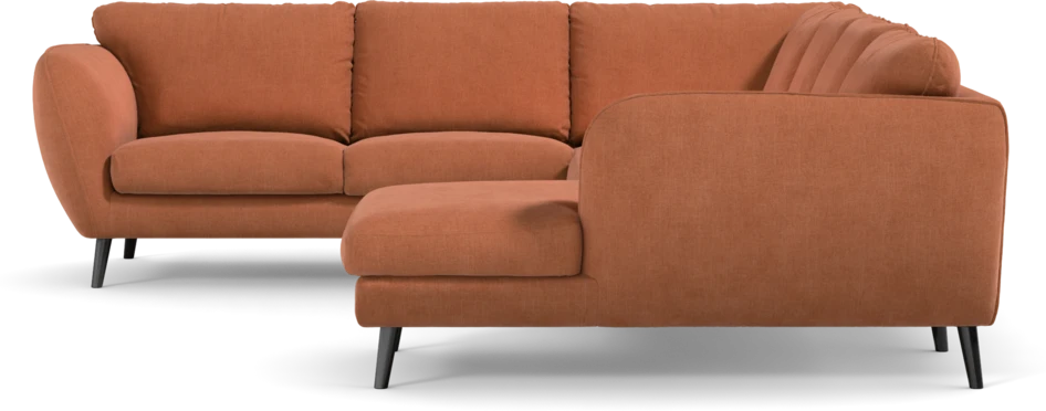 Madison Lux - Hörnsoffa med schäslong höger - Orange