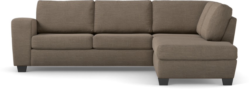 Friday - 2,5-sits soffa med divan höger - Brun