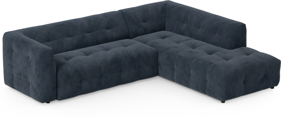 Bella - 3-sits soffa med divan höger - Blå