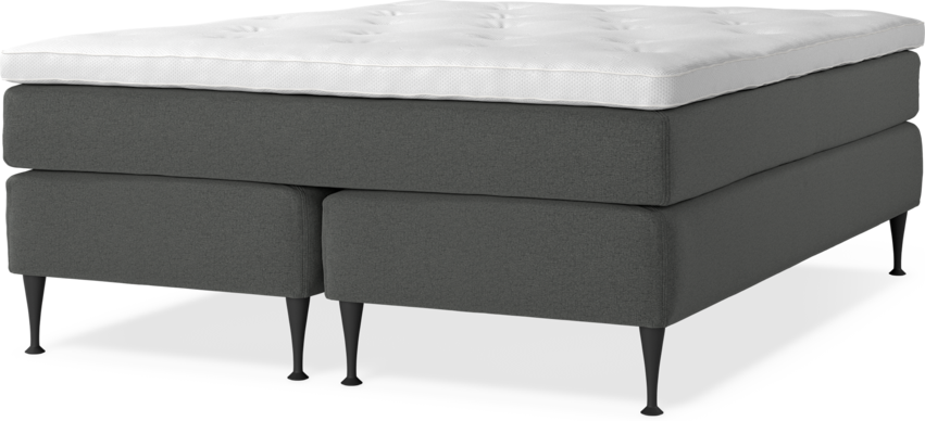 Delux Sense - Kontinentalsäng, dubbelsäng med bäddmadrass - Grå