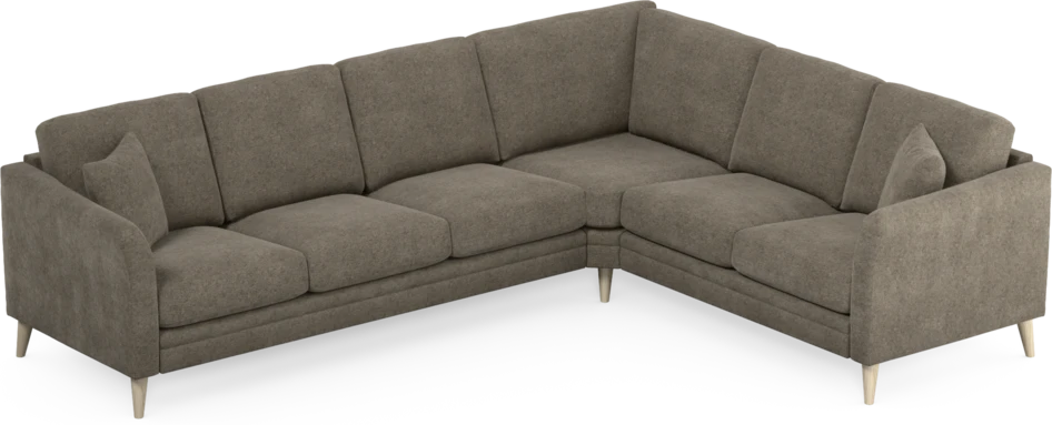 Eden - Hörnsoffa, 3+2-sits - Brun