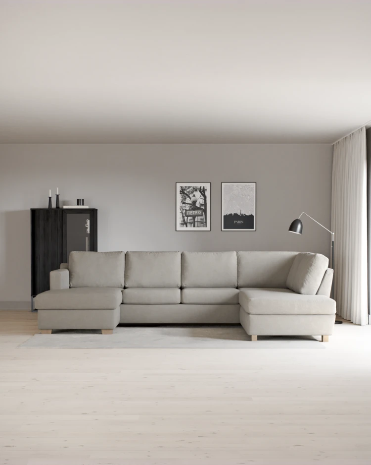 Friday - 3-sits soffa med schäslong vänster och divan höger - inspiration