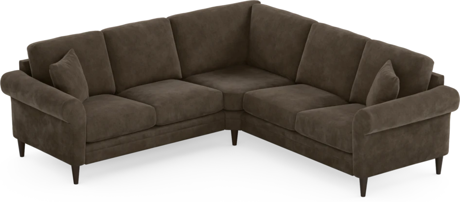 Eden - Hörnsoffa, 2+2-sits - Brun