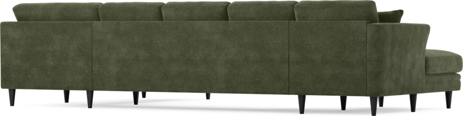 Eden - 3-sits soffa med schäslong vänster och divan höger - Grön