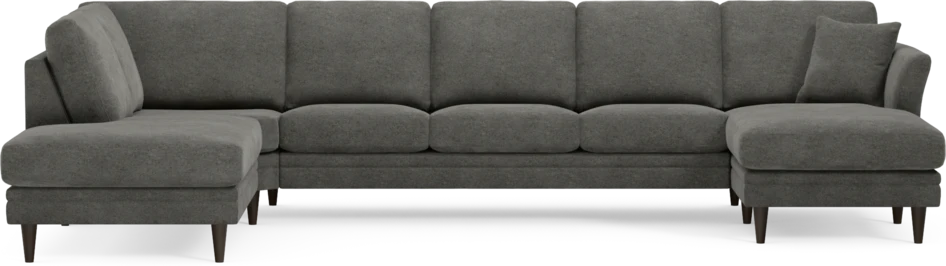 Eden - 3-sits soffa med divan vänster och schäslong höger - Grå