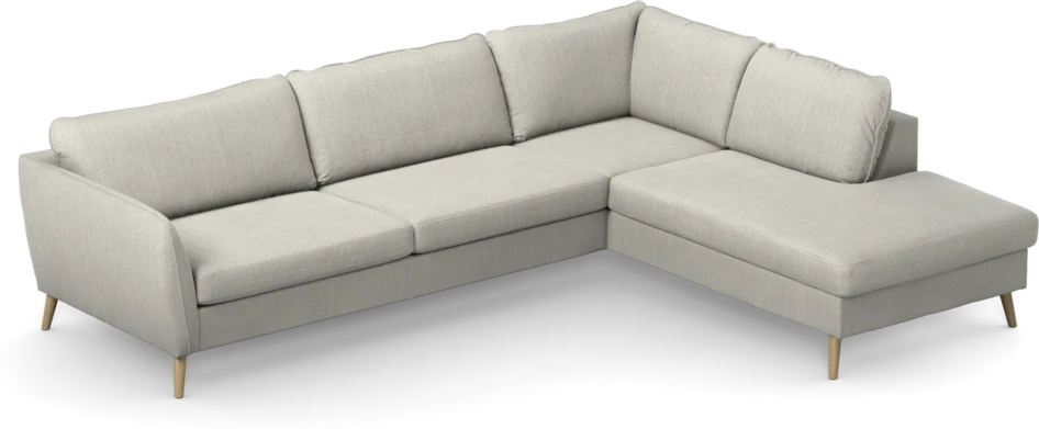 County - 2,5-sits soffa med divan höger - Grå