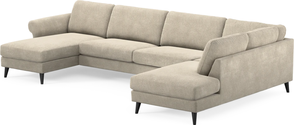 Bridge - 3-sits soffa med schäslong vänster och divan höger - Beige