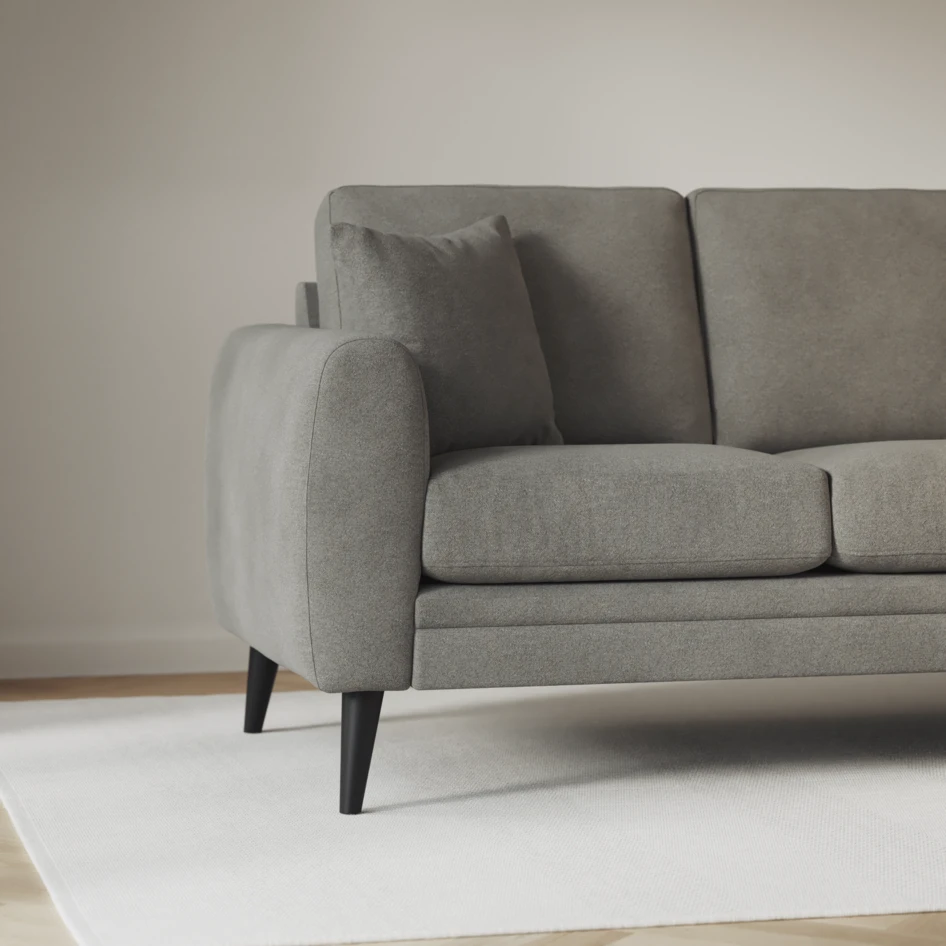 Eden - 3-sits soffa svängd - Grå