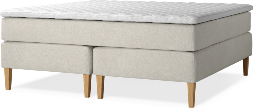 Delux Exclusive - Kontinentalsäng, dubbelsäng med bäddmadrass - Beige