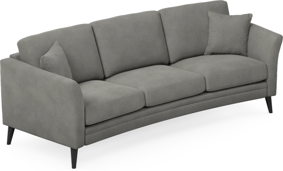 Eden - 3-sits soffa svängd - Grå