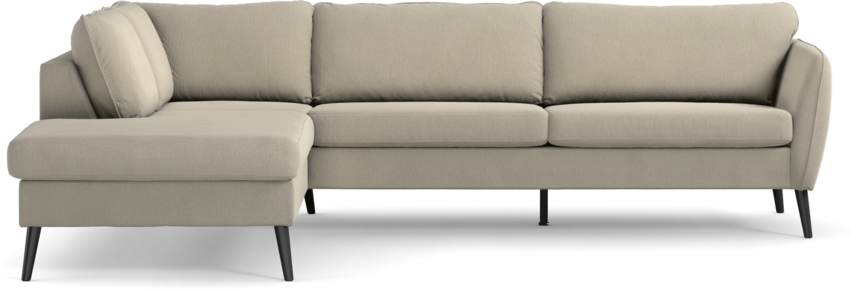 County - 2,5-sits soffa med divan vänster - Grå