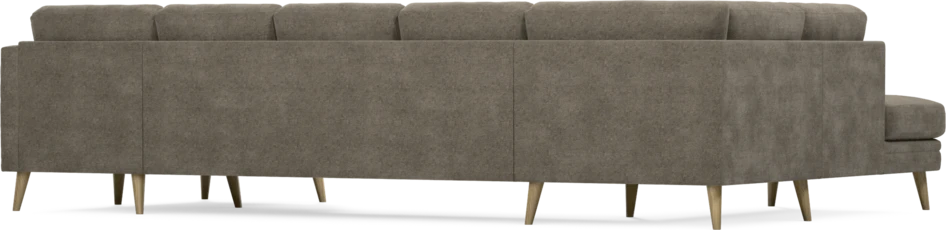 Eden - 3-sits soffa med divan vänster och schäslong höger - Brun