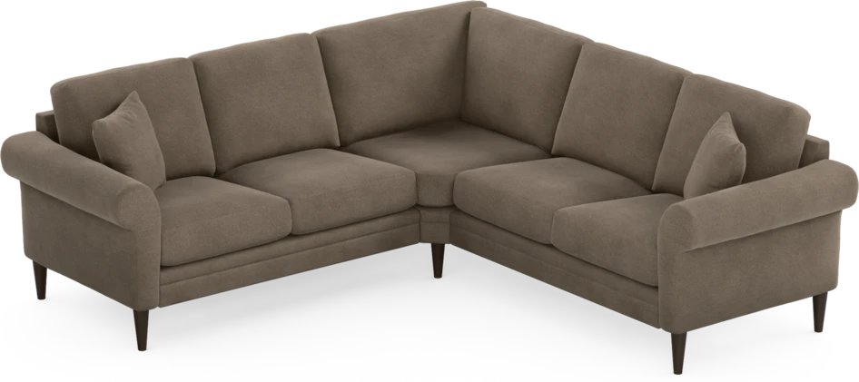 Eden - Hörnsoffa, 2+2-sits - Brun