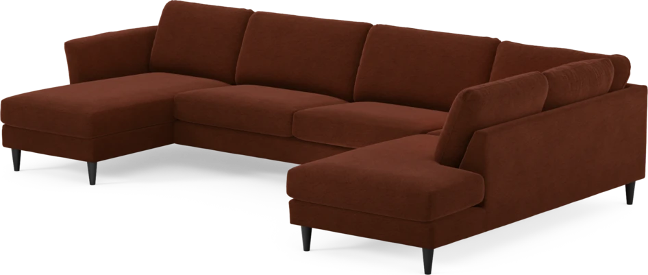 Bridge - 3-sits soffa med schäslong vänster och divan höger - Orange