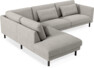 Willow - 3-sits soffa med divan vänster, fast klädsel - Grå