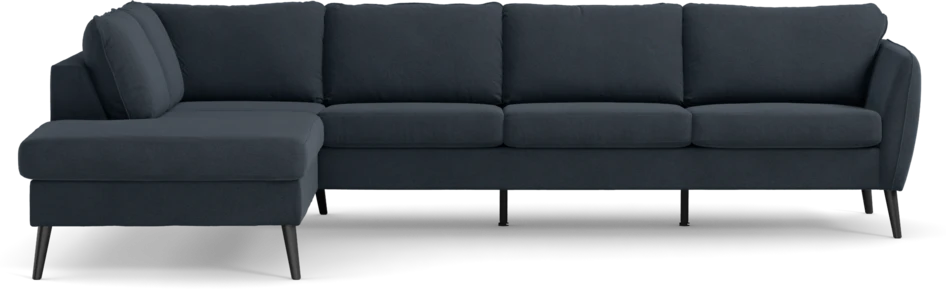 County - 3-sits soffa med divan vänster - Blå