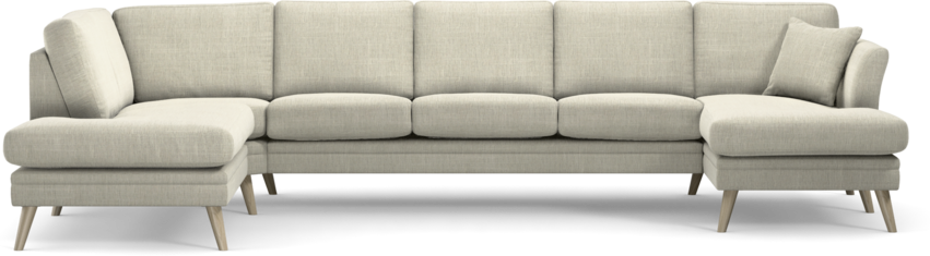 Eden - 3-sits soffa med divan vänster och schäslong höger - Beige
