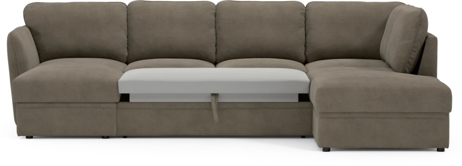 Öland - Bäddsoffa med schäslong vänster och divan höger - Beige