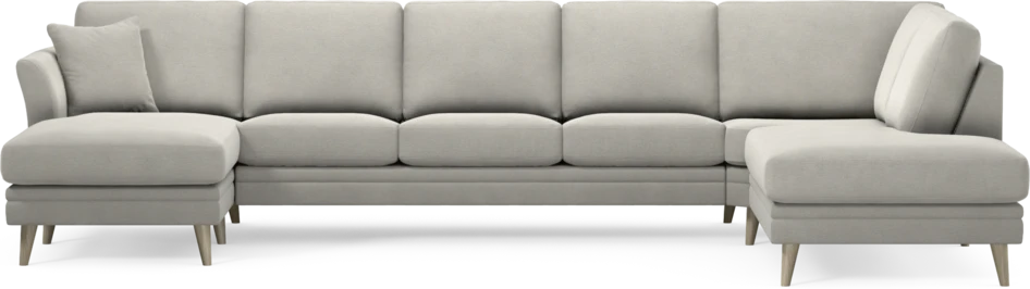 Eden - 3-sits soffa med schäslong vänster och divan höger - Grå