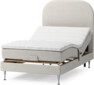 Roma Family - Ställbar säng, enkelsäng med bäddmadrass och sänggavel slät, B 90-120