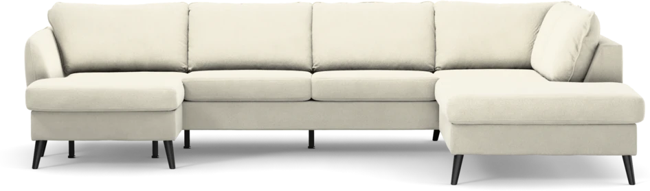 County - 3-sits soffa med schäslong vänster och divan höger - Vit