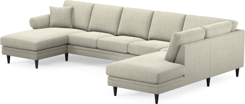 Eden - 3-sits soffa med schäslong vänster och divan höger - Beige