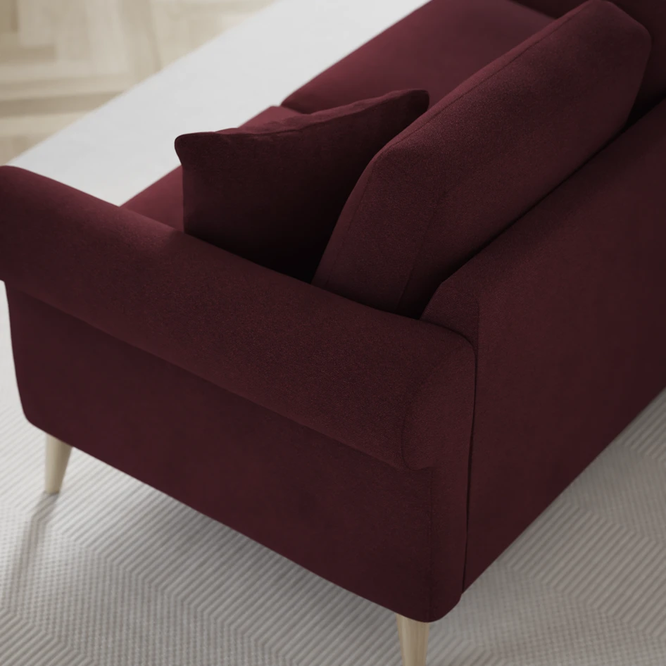 Eden - 3-sits soffa svängd - Röd