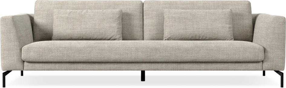 Willow - 4-sits soffa, hel dyna, fast klädsel - Beige