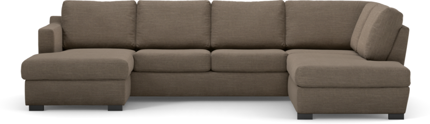 Friday - 3-sits soffa med schäslong vänster och divan höger - Brun