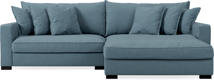 Rossi - 2-sits soffa med schäslong XL höger - Blå
