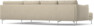 Madison Lux - 2-sits soffa med schäslong vänster och divan höger - Beige