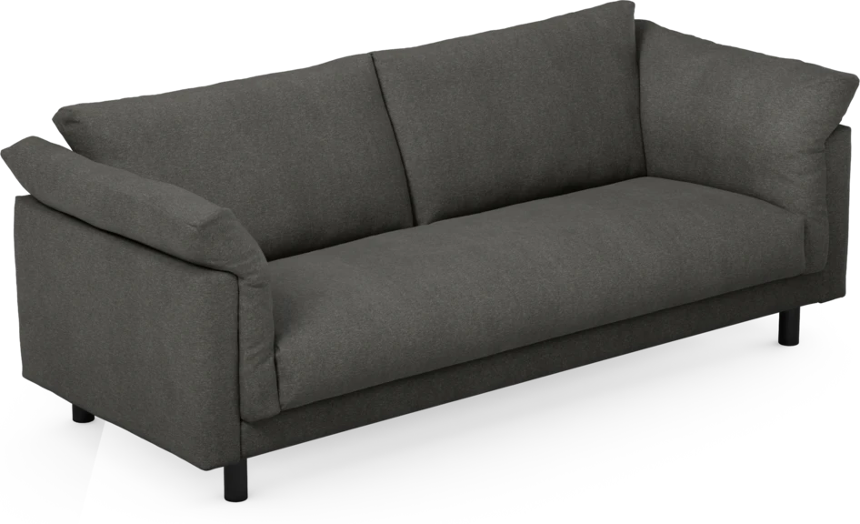 Cherrie - 3-sits soffa, hel dyna, fast klädsel - Grå