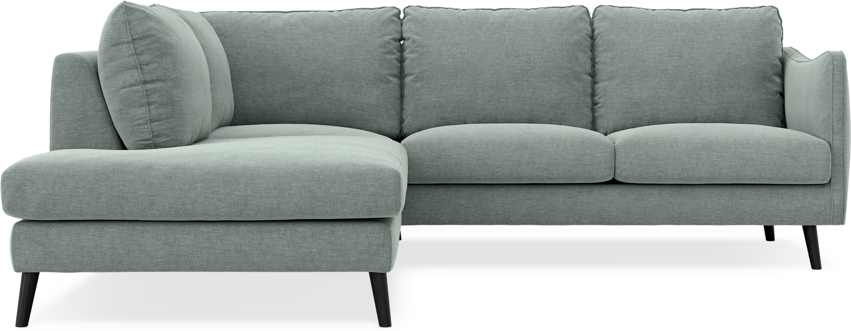 Madison - 2-sits soffa med divan vänster - Turkos