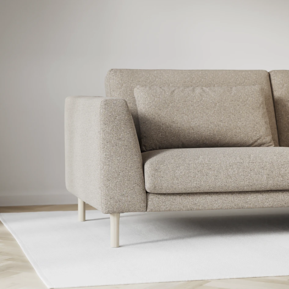 Willow - 4-sits soffa med schäslong vänster, fast klädsel - Beige