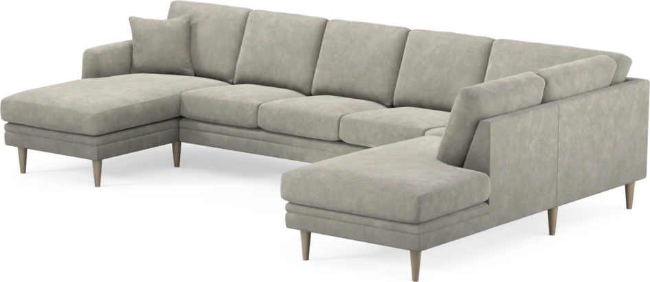 Eden - 3-sits soffa med schäslong vänster och divan höger - Grå
