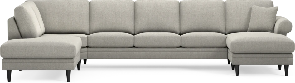 Eden - 3-sits soffa med divan vänster och schäslong höger - Grå
