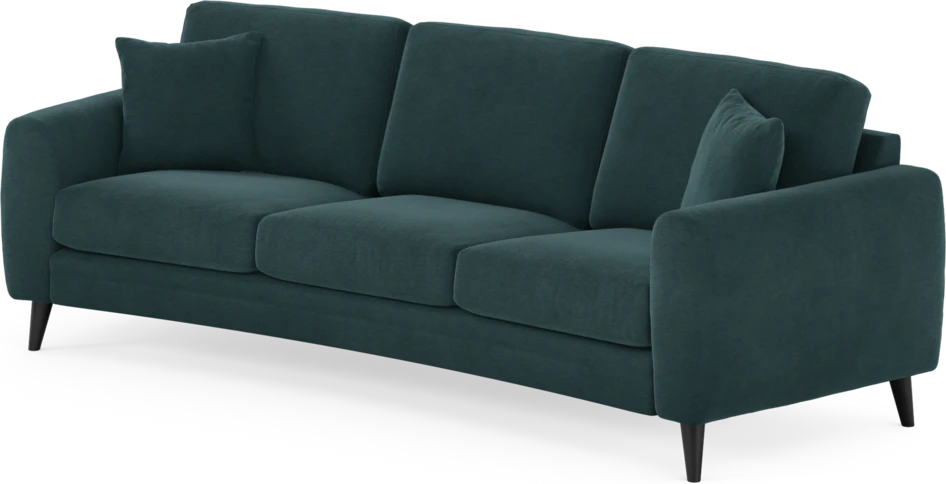 Eden - 3-sits soffa svängd - Blå