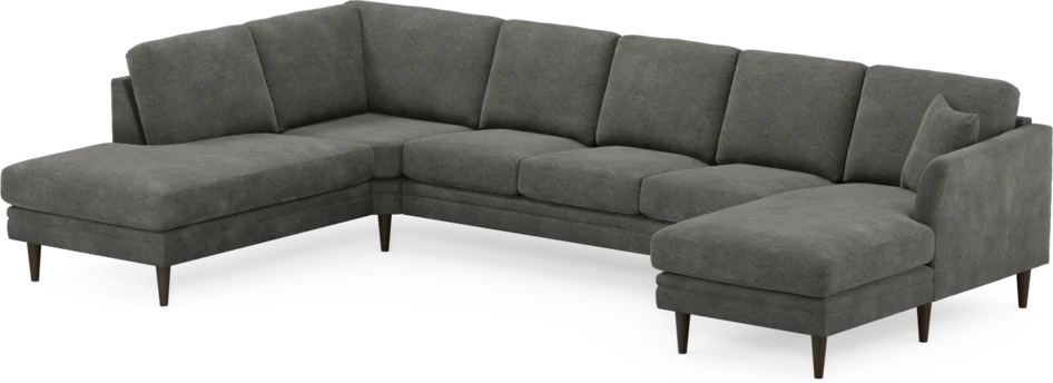 Eden - 3-sits soffa med divan vänster och schäslong höger - Grå