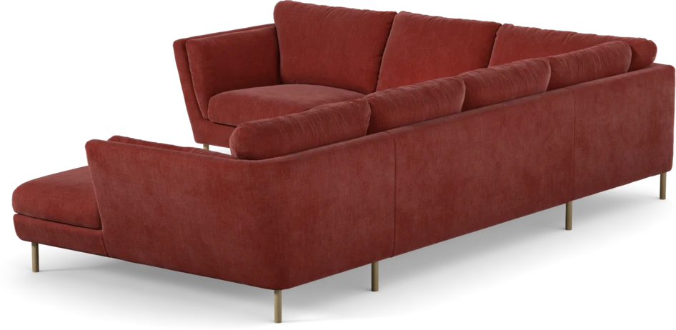Madison Lux - Hörnsoffa med schäslong höger - Rosa