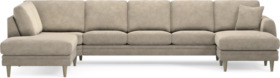 Eden - 3-sits soffa med divan vänster och schäslong höger - Beige