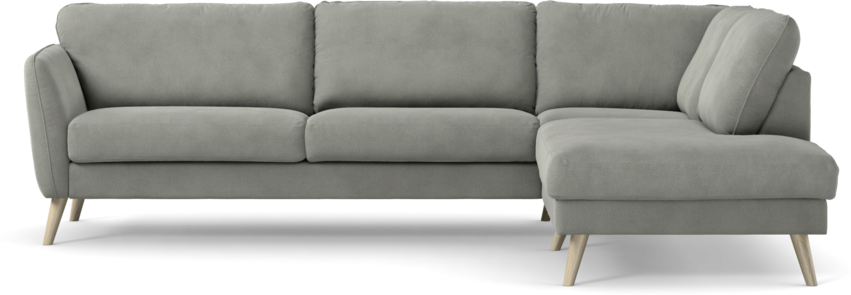 Bridge - 3-sits soffa med divan höger - Grå