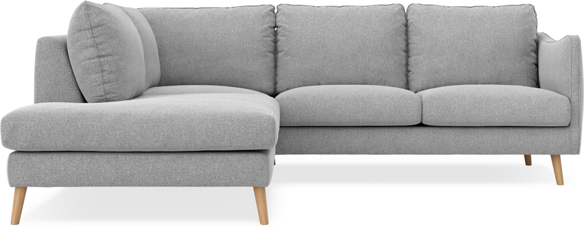 Madison - 2-sits soffa med divan vänster - Grå