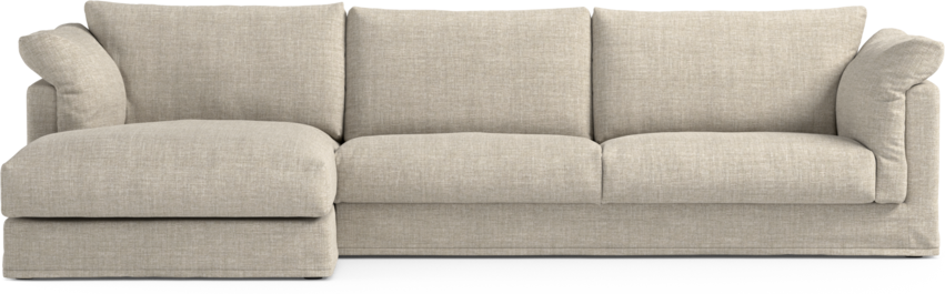 Cherrie Klädsel -  3-sits soffa med schäslong vänster - Beige