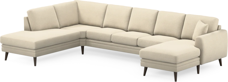 Eden - 3-sits soffa med divan vänster och schäslong höger - Beige